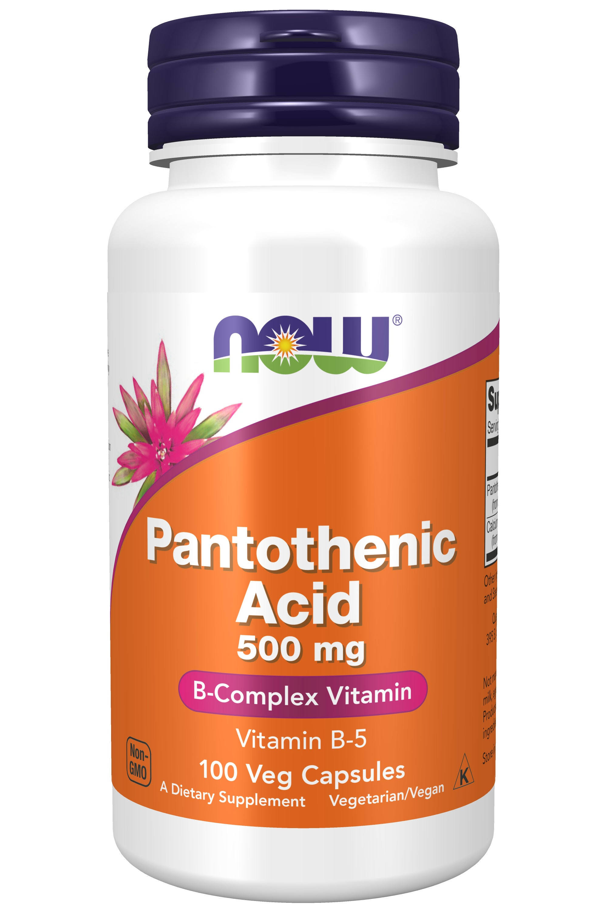 Now Foods Pantothenic Acid - 500mg, 100 Capsules