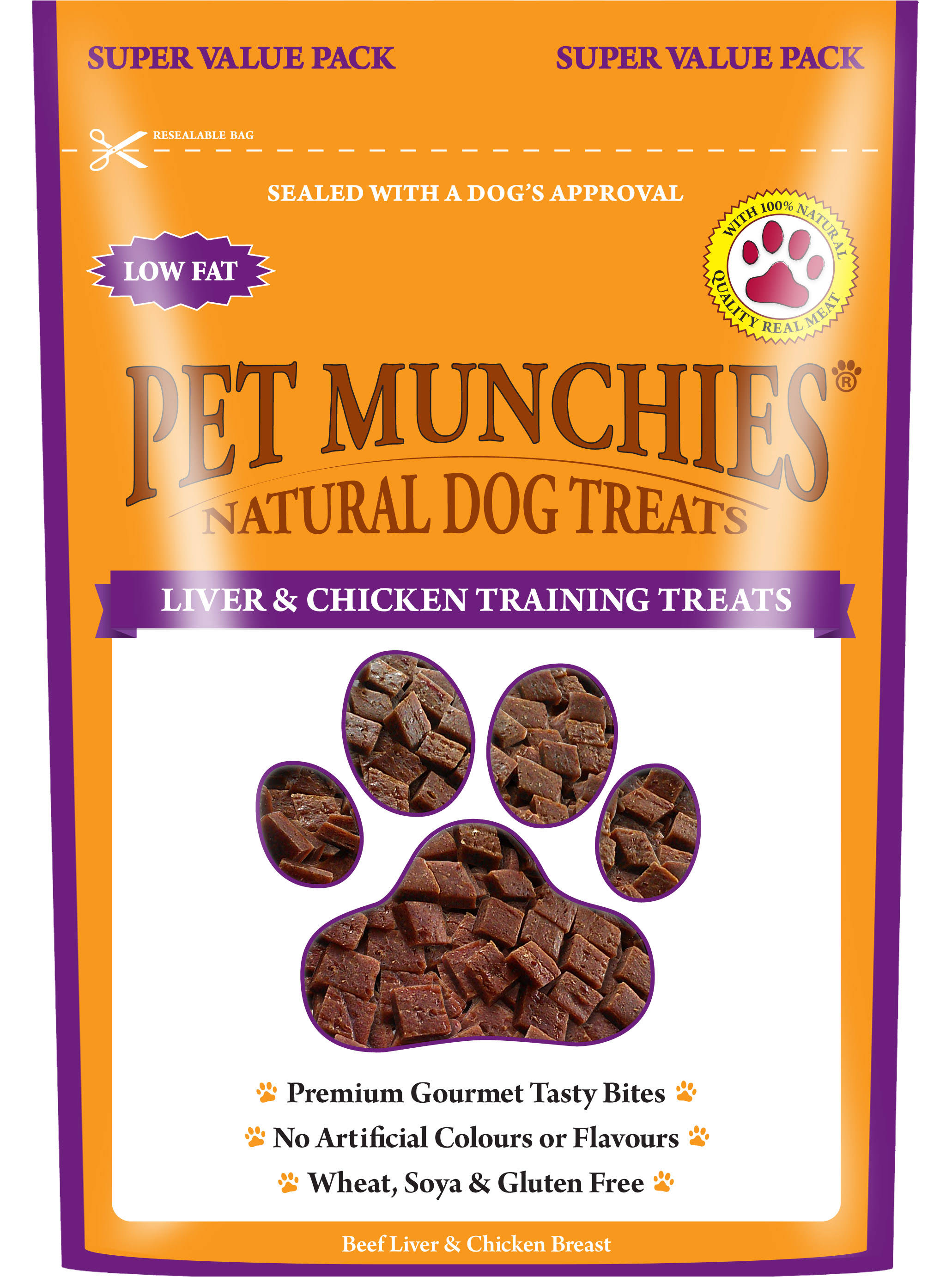 Pet Munchies Dog Training Treat - 150g, Liver & Chicken