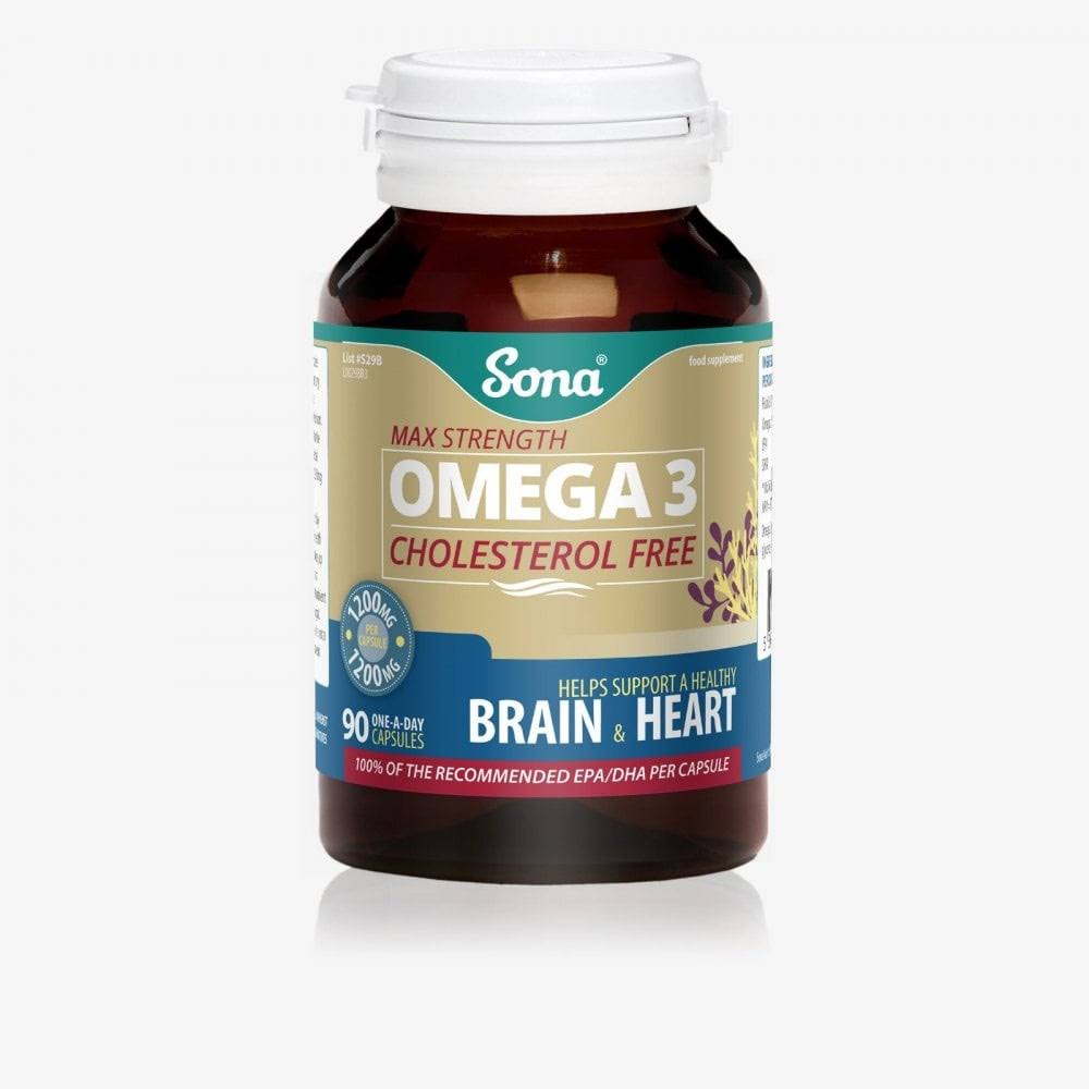 Sona Cholesterol Free Omega 3 Fish Oils Capsules 90