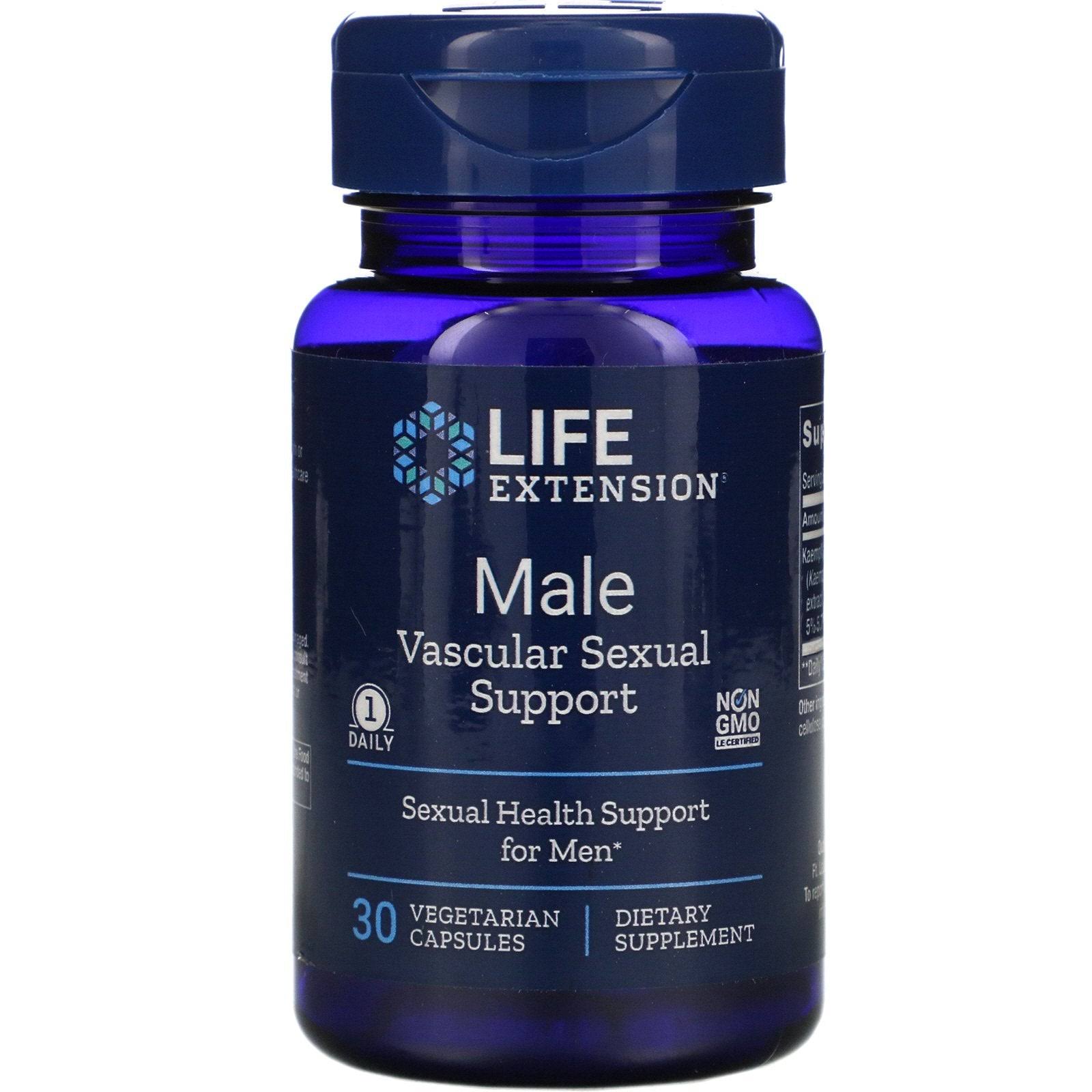 LIFE EXTENSION Male Vascular Sexual Support 30 Vegetarian Capsules