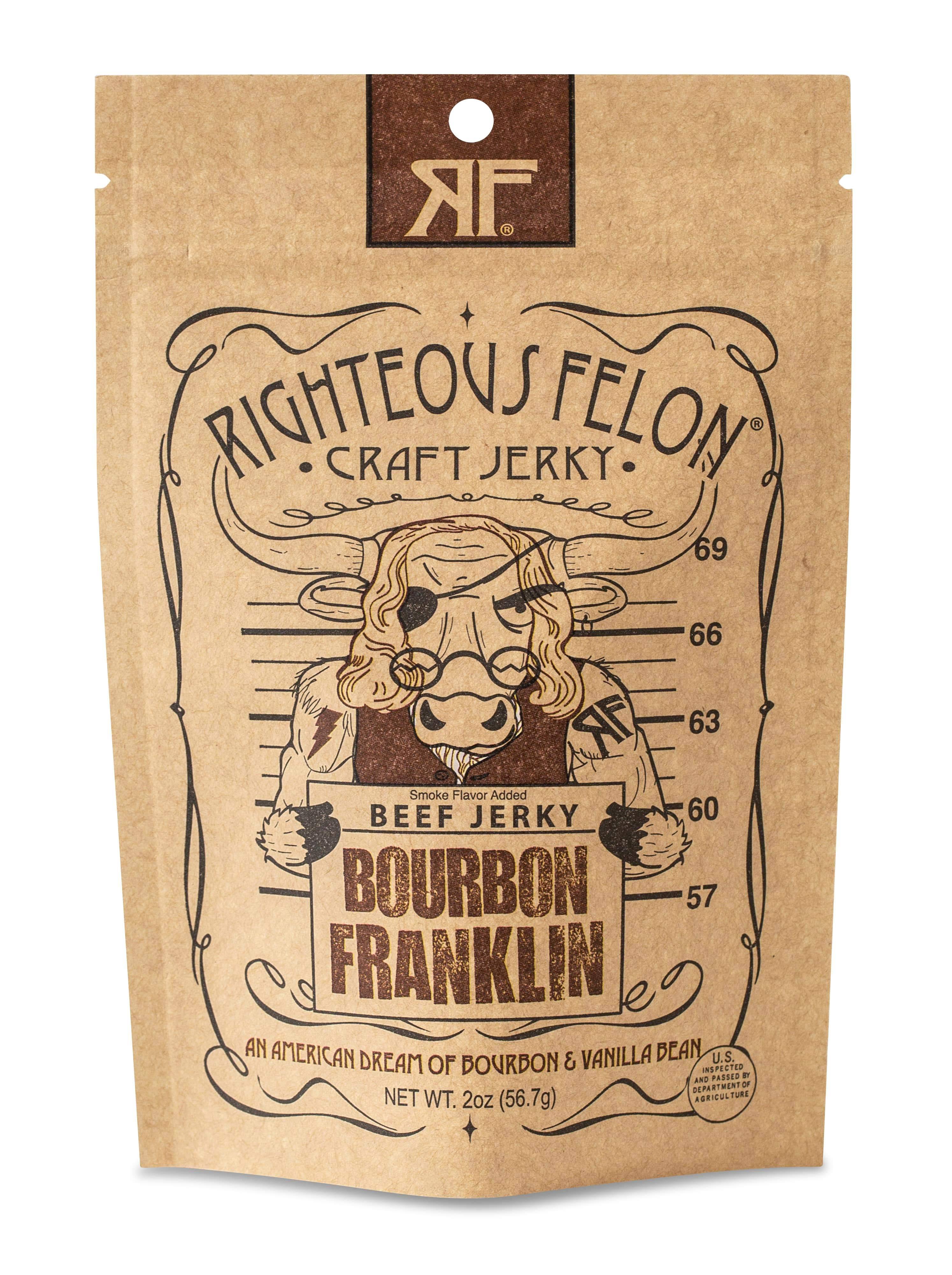 Righteous Felon - Bourbon Franklin Beef Jerky (2 oz)