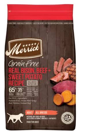 Merrick Grain-Free Adult Real Bison, Beef, & Sweet Potato Recipe Dry Dog Food