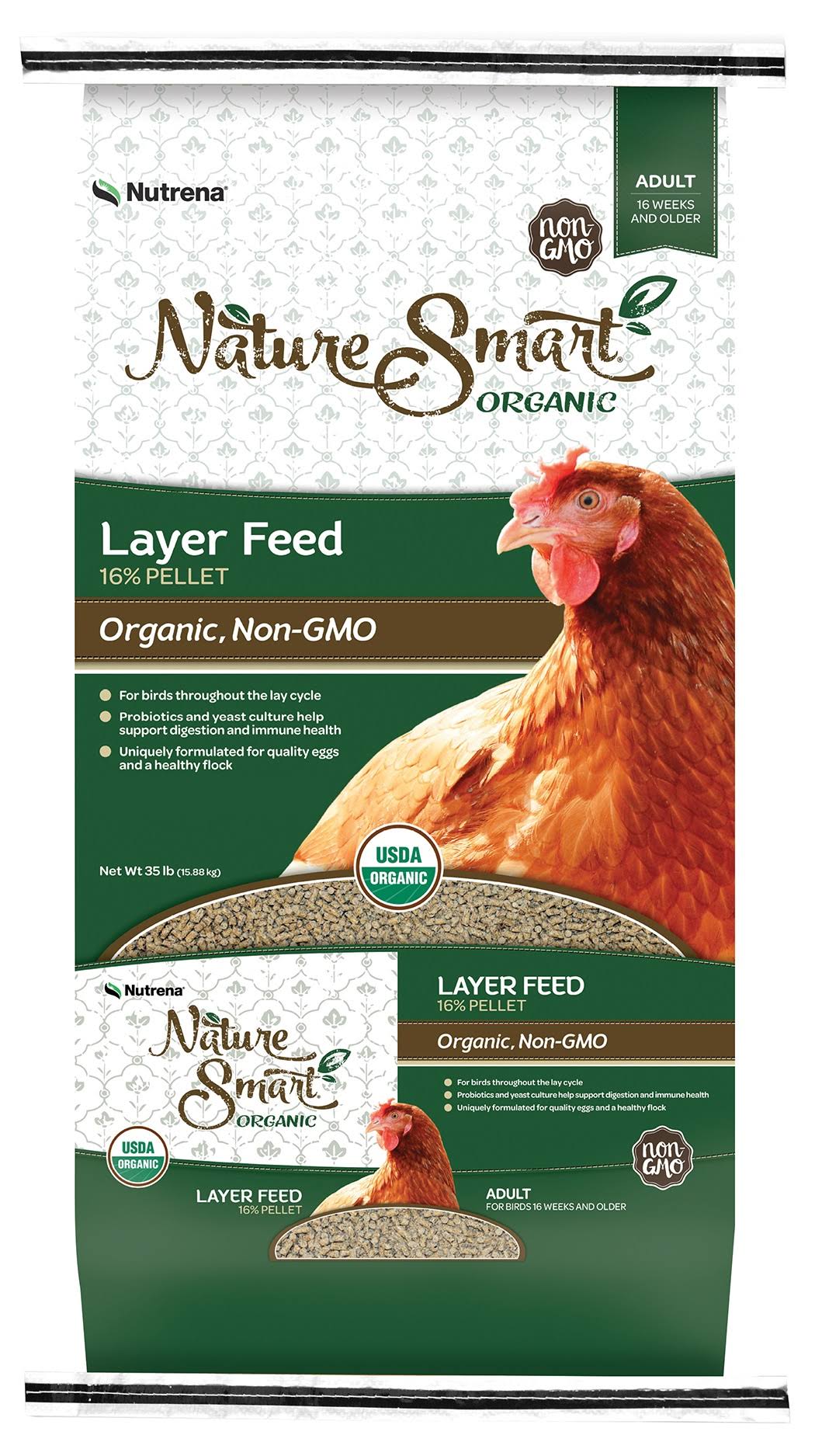 Nutrena Nature Smart Organic 16% Pellet Layer Feed - 35 lb