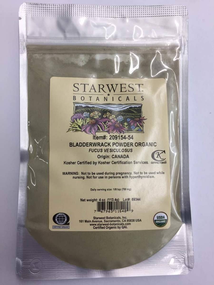 Starwest Botanicals Bladderwrack Powder, 4 oz