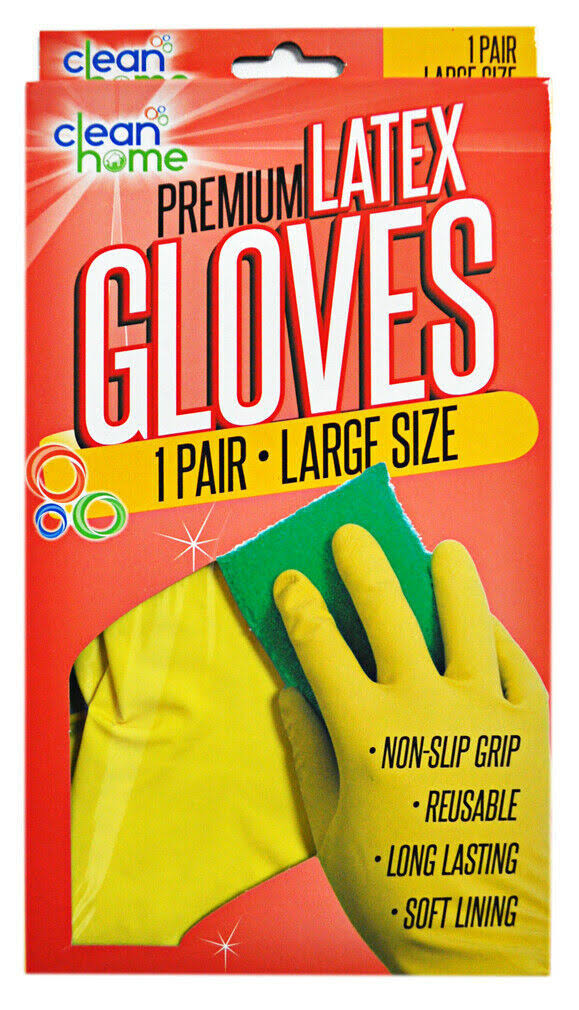 Clean Home Premium Latex Gloves - Large