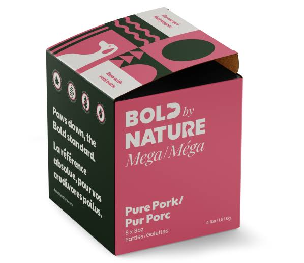 Mega Dog Raw Pure Pork 4Lb Patties