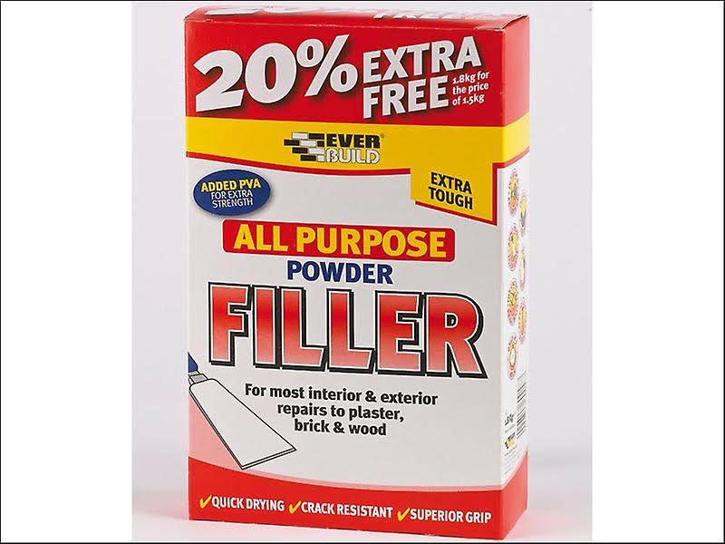 Everbuild All Purpose Powder Filler - 1.5kg + 20% Free