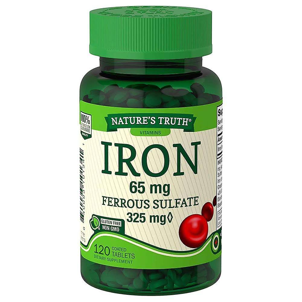 Nature's Truth Ferrous Sulfate Iron 65 mg Supplement - 120 Count