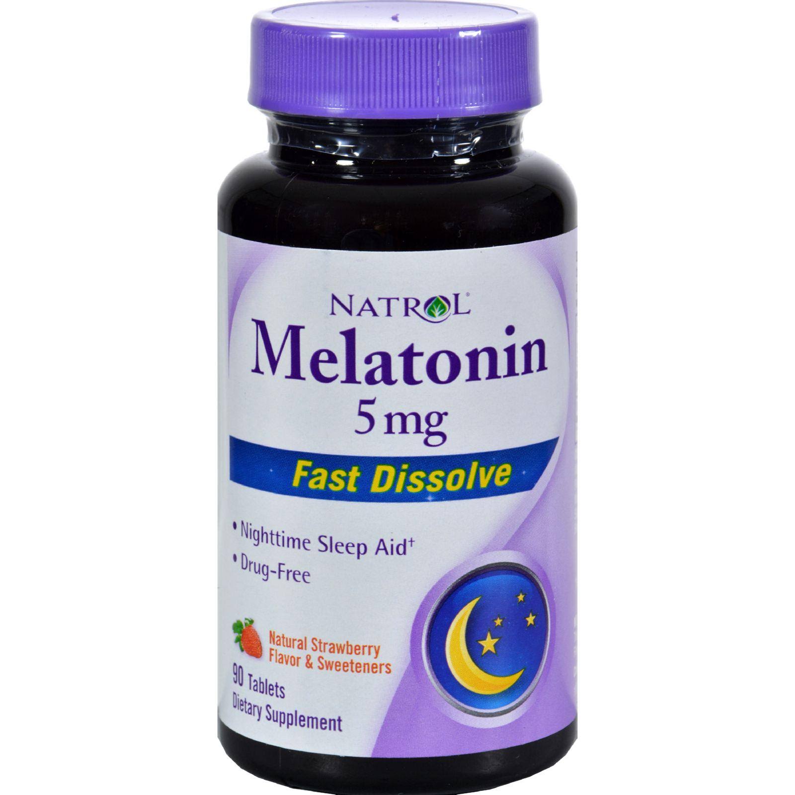 Natrol Melatonin Fast Dissolve Dietary Supplement - Strawberry, 5mg, 90ct