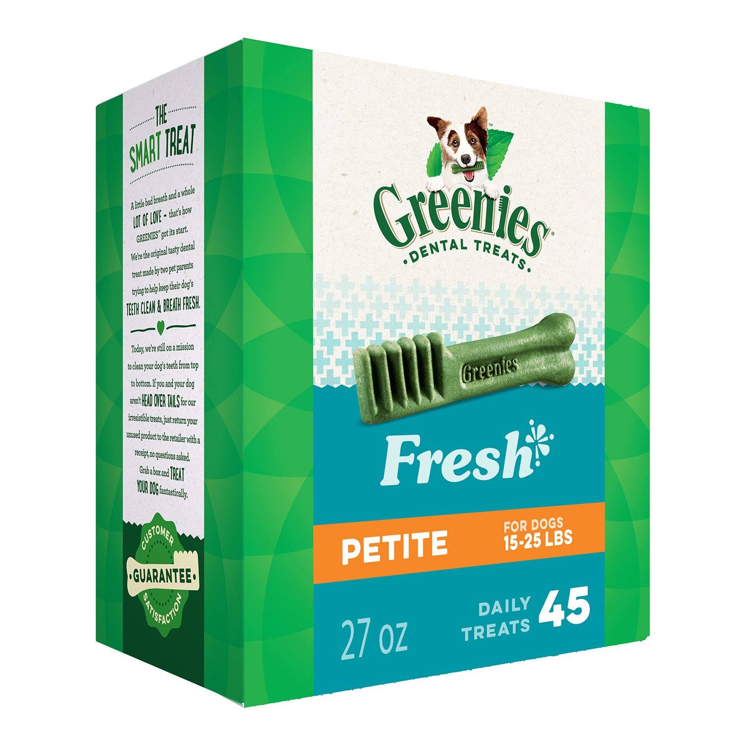 Greenies Dental Dog Treats - Petite Size, Fresh Flavor, 27oz