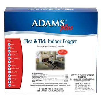 Adams Plus Flea and Tick Indoor Fogger - 3pk