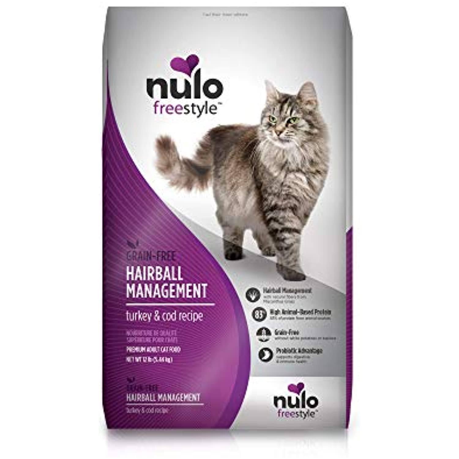 Nulo Freestyle Hairball Management Turkey & Cod Dry Cat Food / 12 lbs