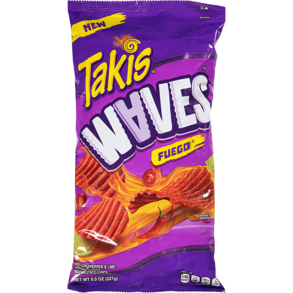 Takis Waves Potato Chips, Fuego - 8.0 oz