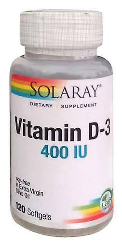 Solaray Vitamin D-3 -- 400 IU - 120 Softgels