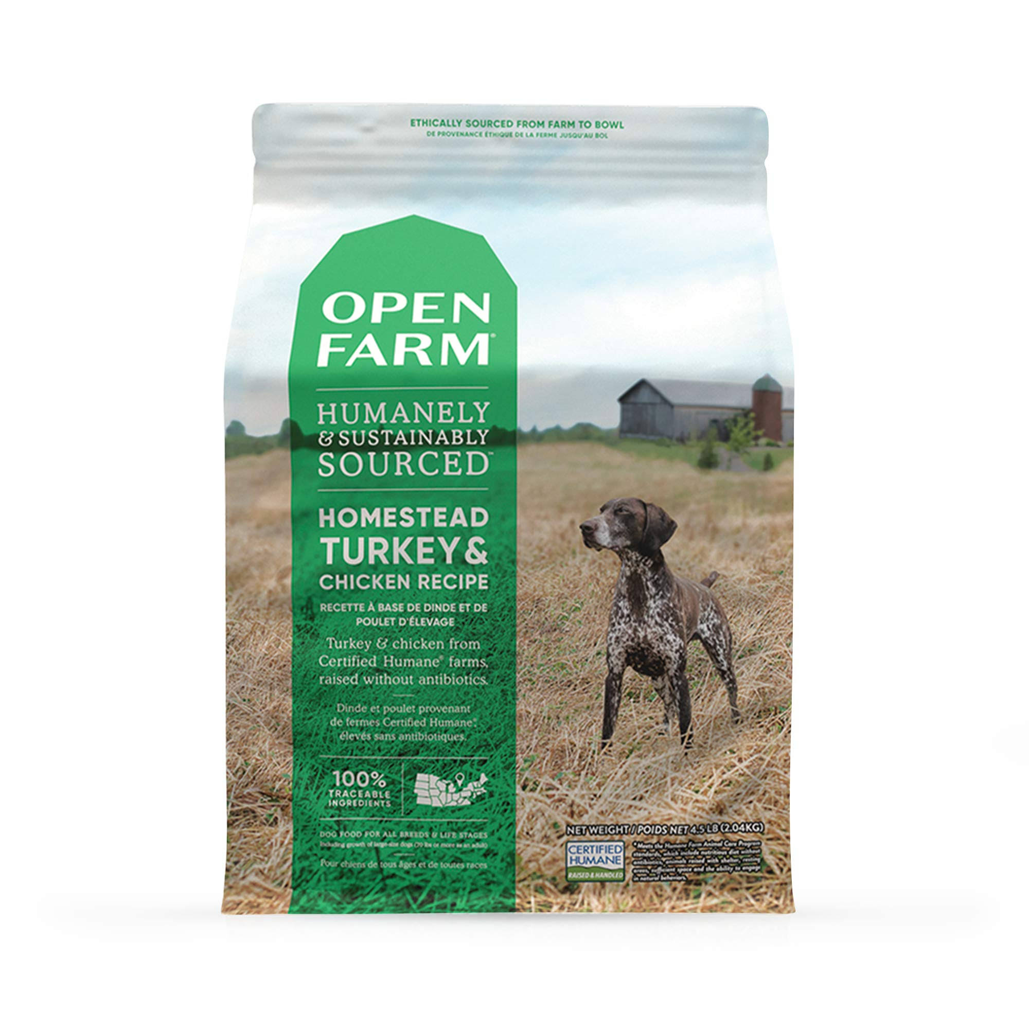 Open Farm Homestead Turkey & Chicken Dry Dog Food 24 lb