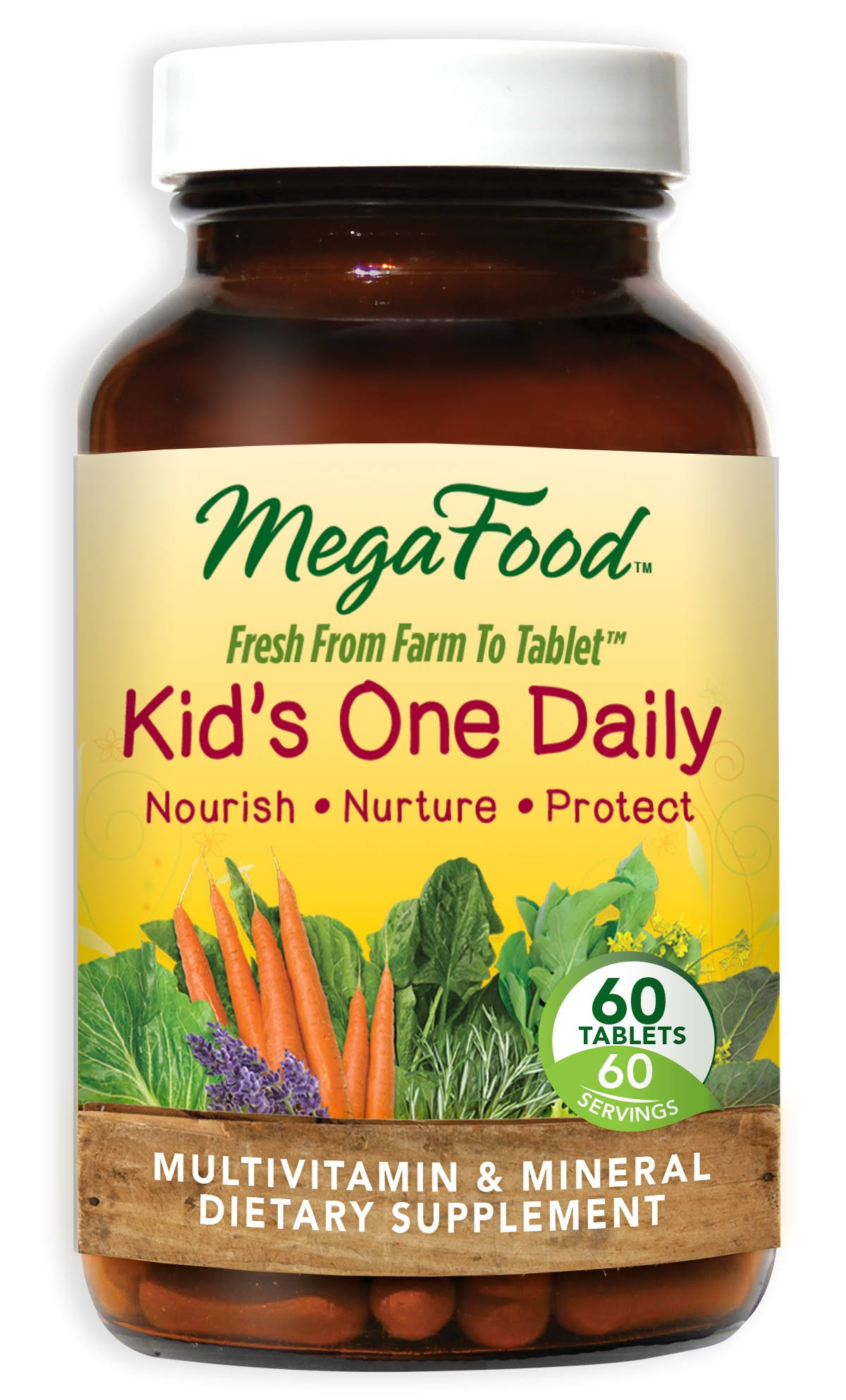 MegaFood Kid's One Daily Dietary Supplement - 60 Tablets