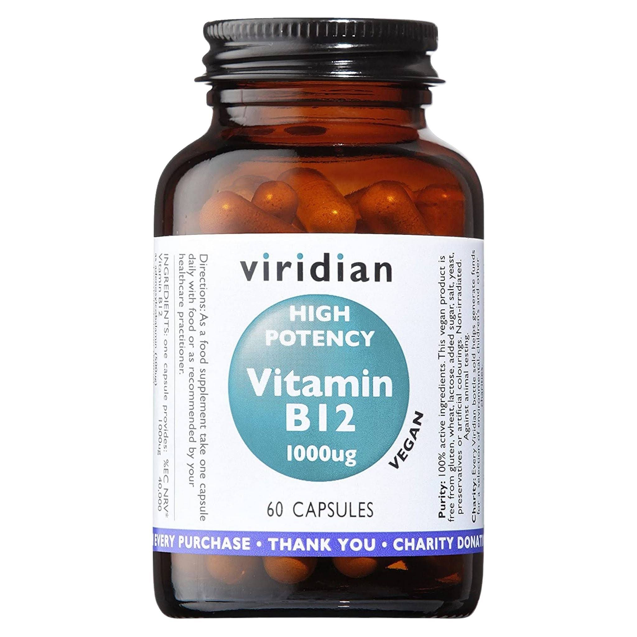 Viridian High Potency Vitamin B12 (60 Capsules)