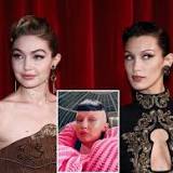 Bella and Gigi Hadid Sport Shaved Hairstyles, Blunt Bangs and No Eyebrows at Marc Jacobs Fashion Show