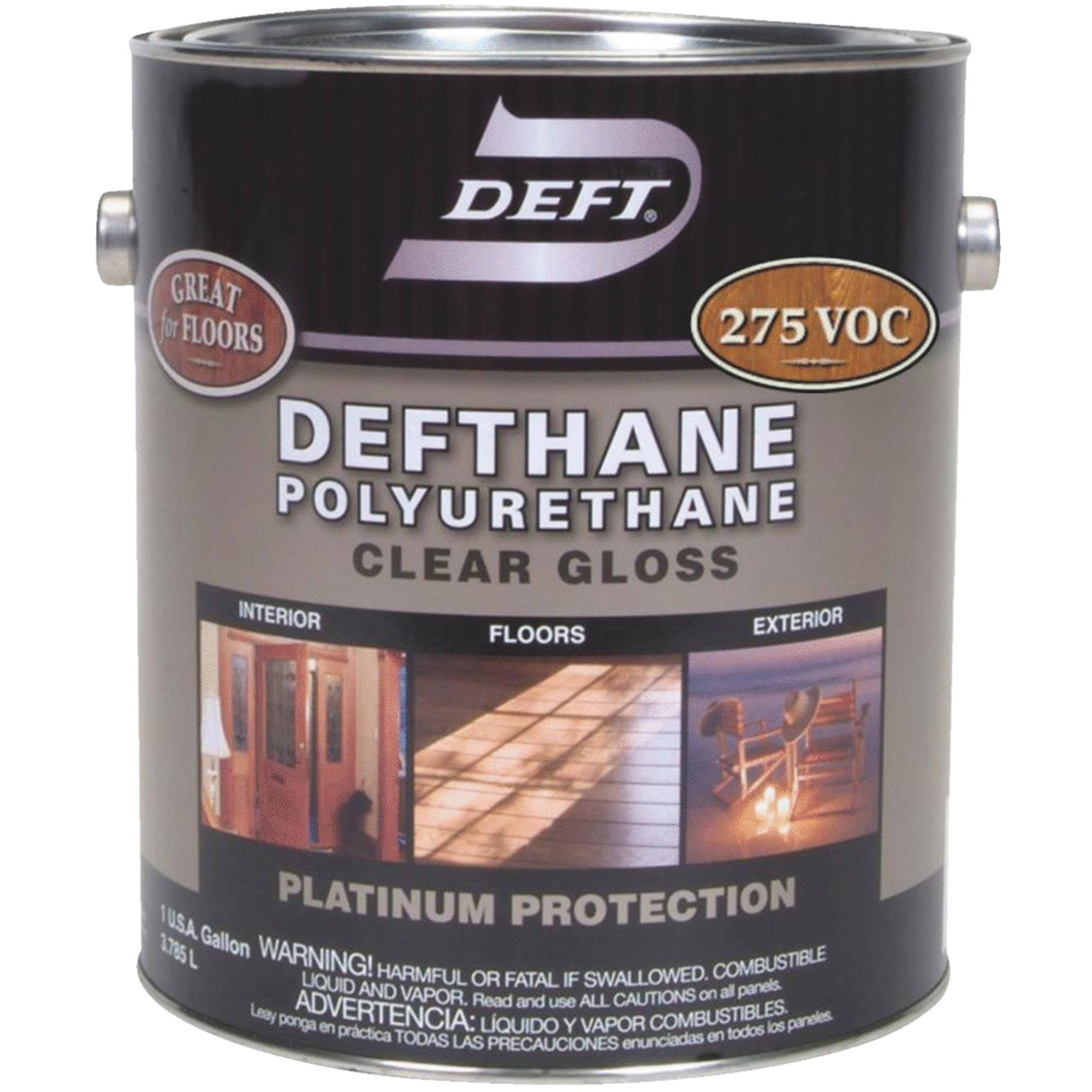 Deft Defthane Interior Exterior VOC Polyurethane - Clear Gloss, 1gal