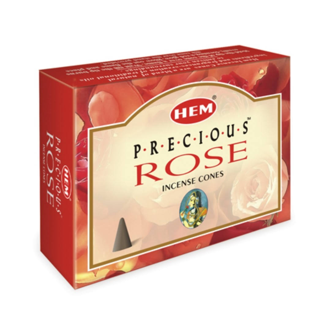 Precious Rose - 10 Cones - Hem Incense from India