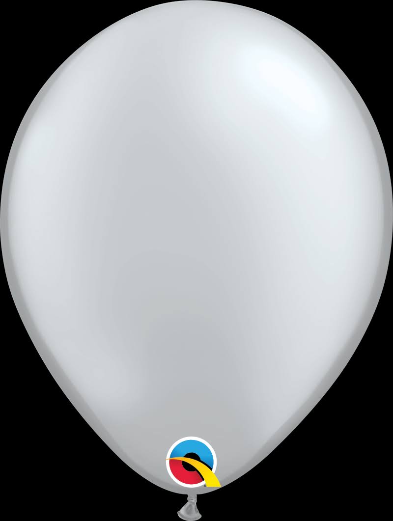 Qualatex Round Balloons - 11", Silver, Pack of 100