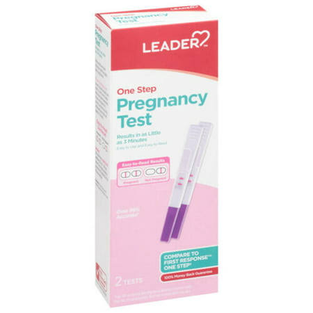 Leader One Step Pregnancy Test, 2 ea