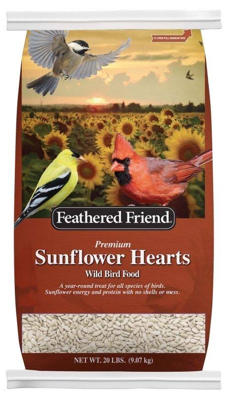 Feathered Friend 14184 Sunflower Hearts Wild Bird Food 20-lb. Bag