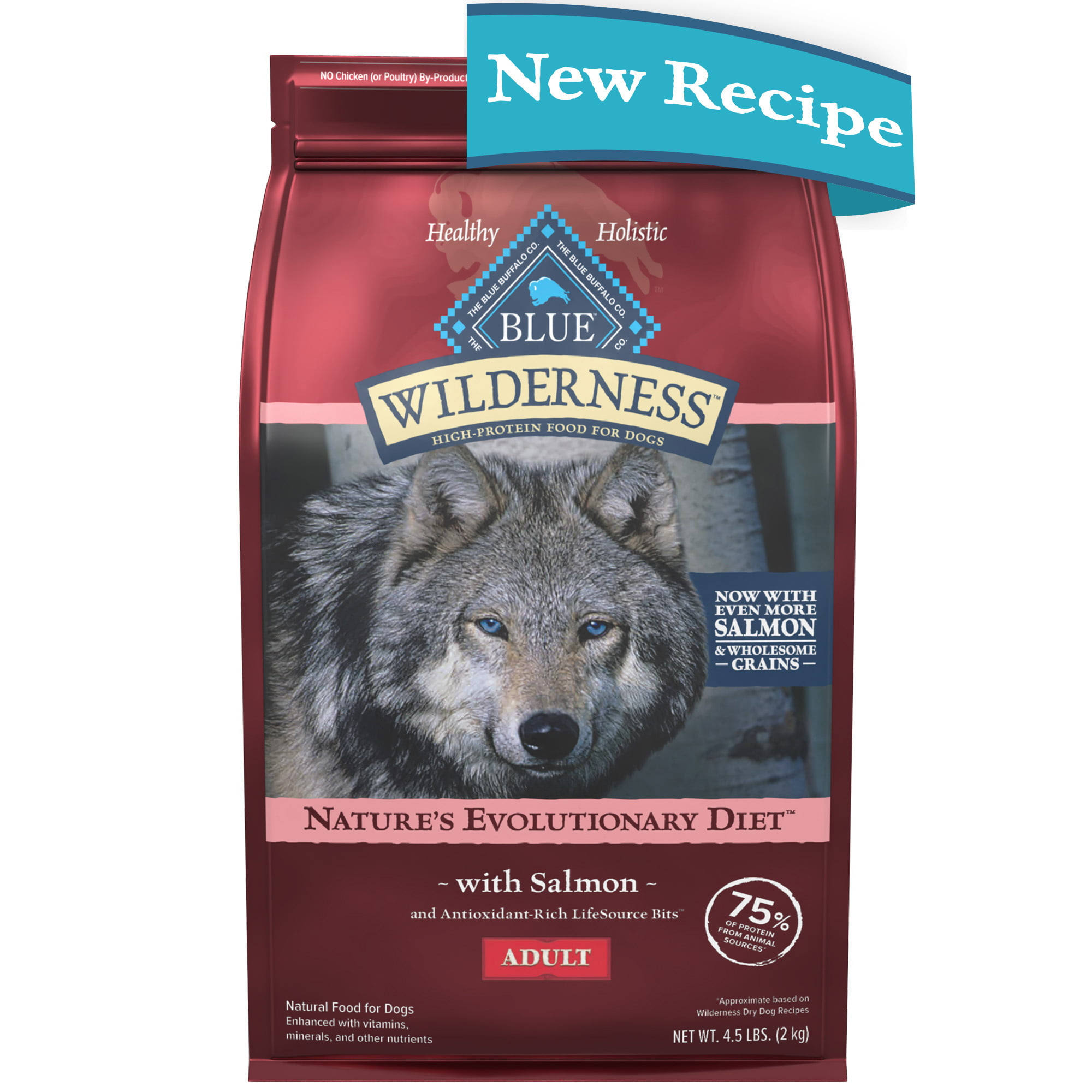 Blue Buffalo Wilderness Adult Salmon Dry Dog Food, 4.5-lb Bag