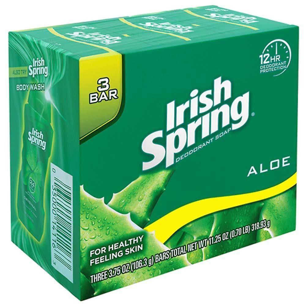 Irish Spring Aloe Deodorant Soap - 3 x 3.75 oz