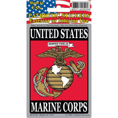 United States Marine Corps Sticker 2-3/4 inchx4 inch