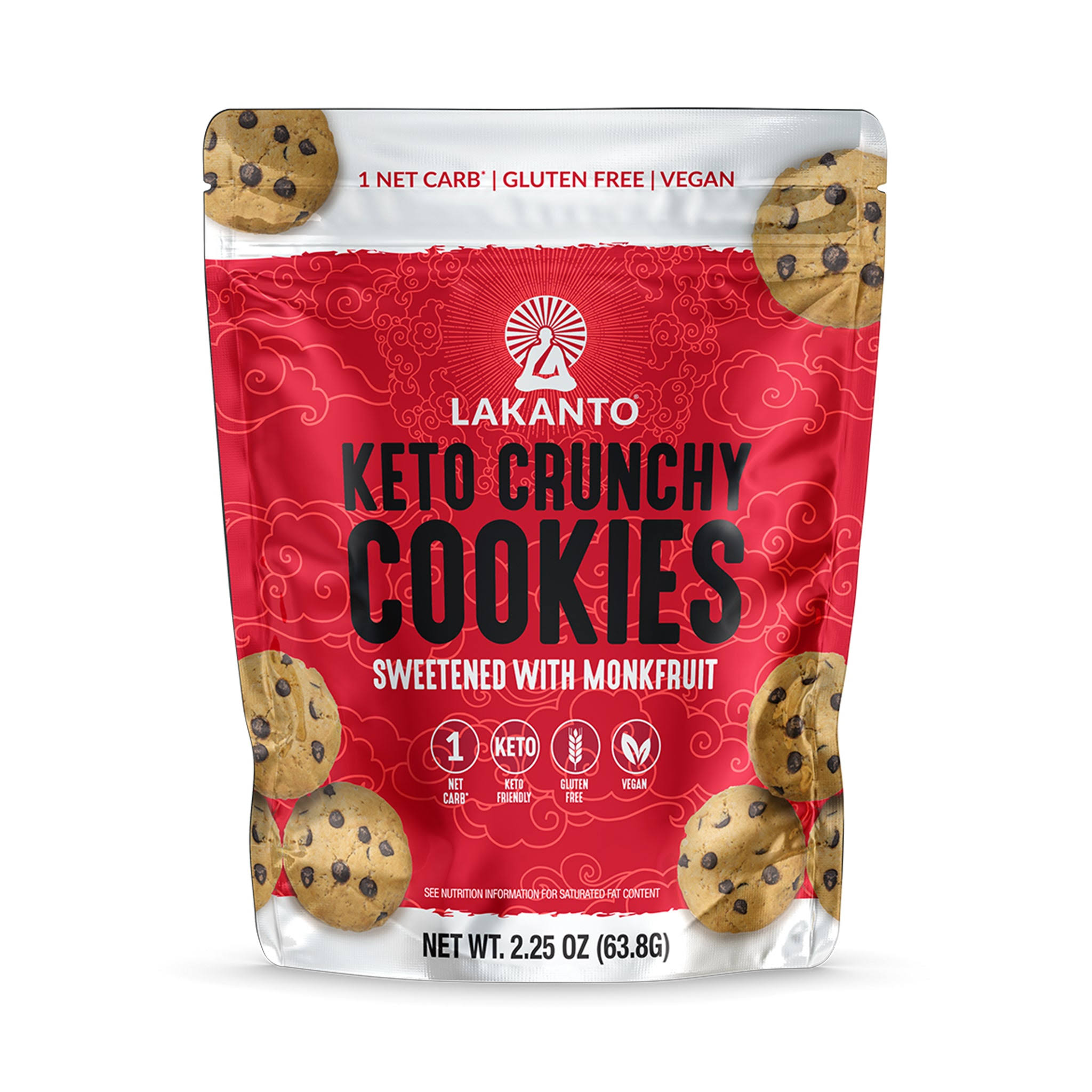 Lakanto Cookies, Keto Crunchy, Sweetened with Monkfruit - 2.25 oz