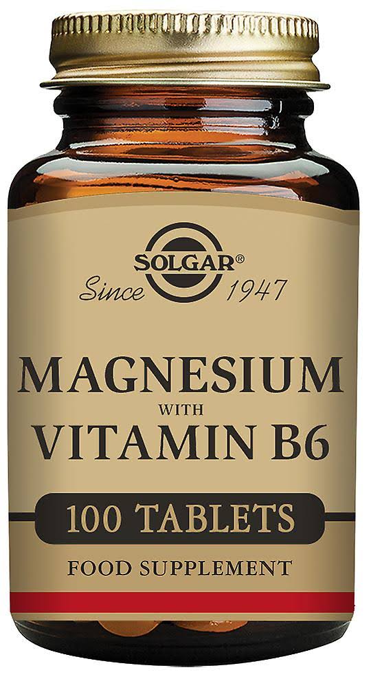 Solgar Magnesium with Vitamin B6 Dietary Supplement - 100 Tablets