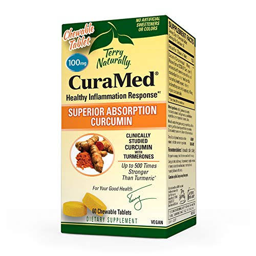 Terry Naturally CuraMed 100mg - 60 Chewable Tablets - Clinically Studi