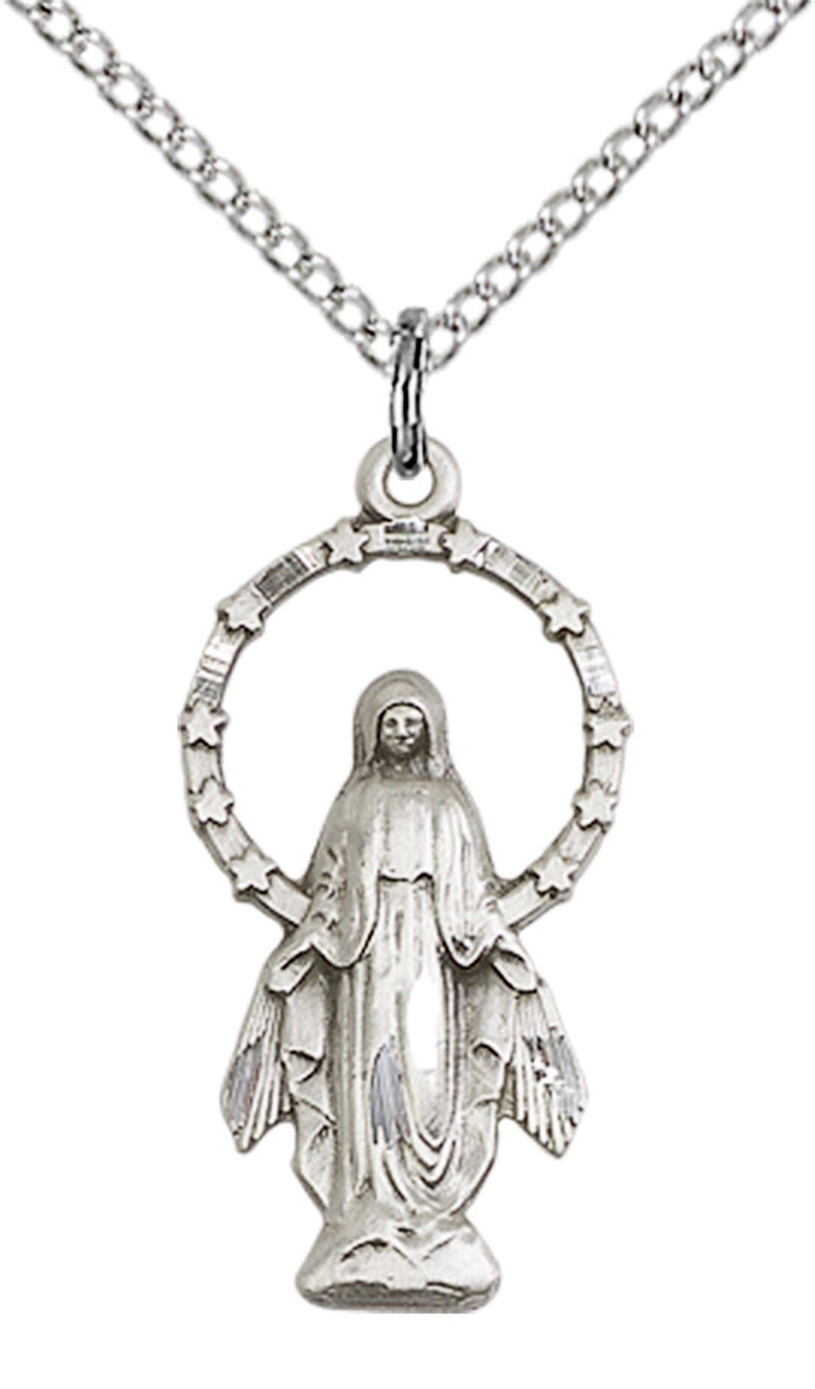 EWTN - Sterling Silver Miraculous Pendant with Chain