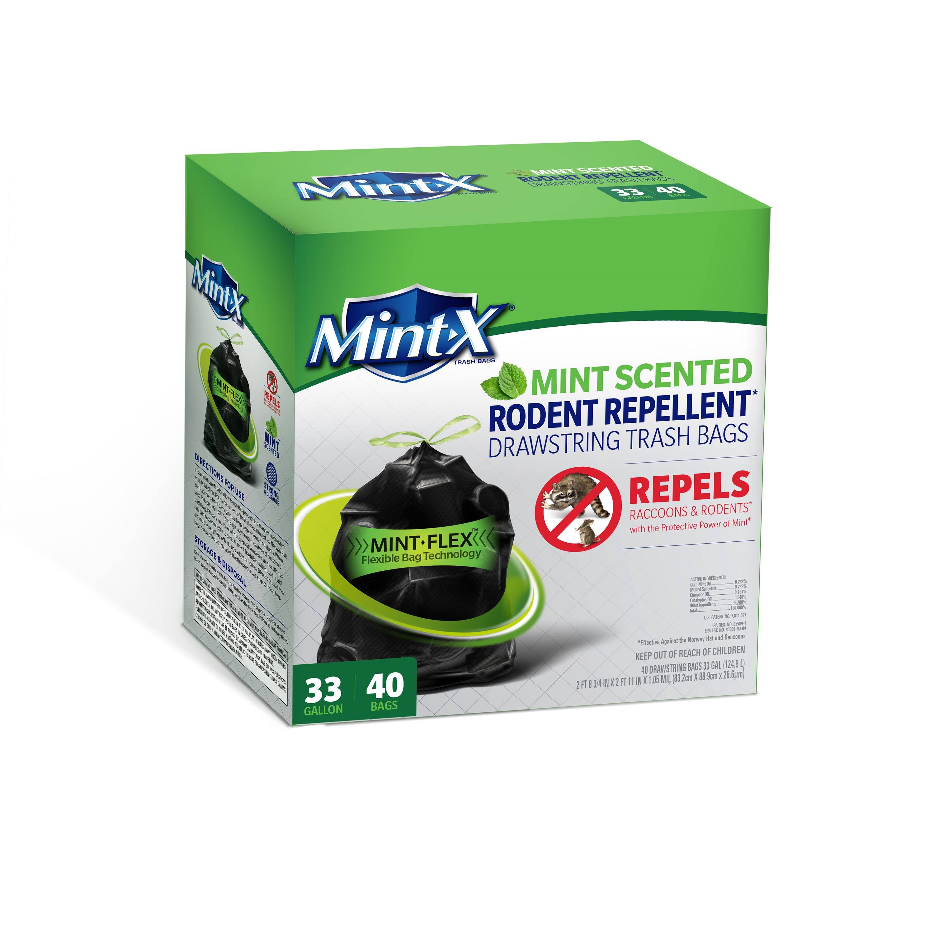 Mint-X 6037033 33 Gal Trash Bags Pack of 40