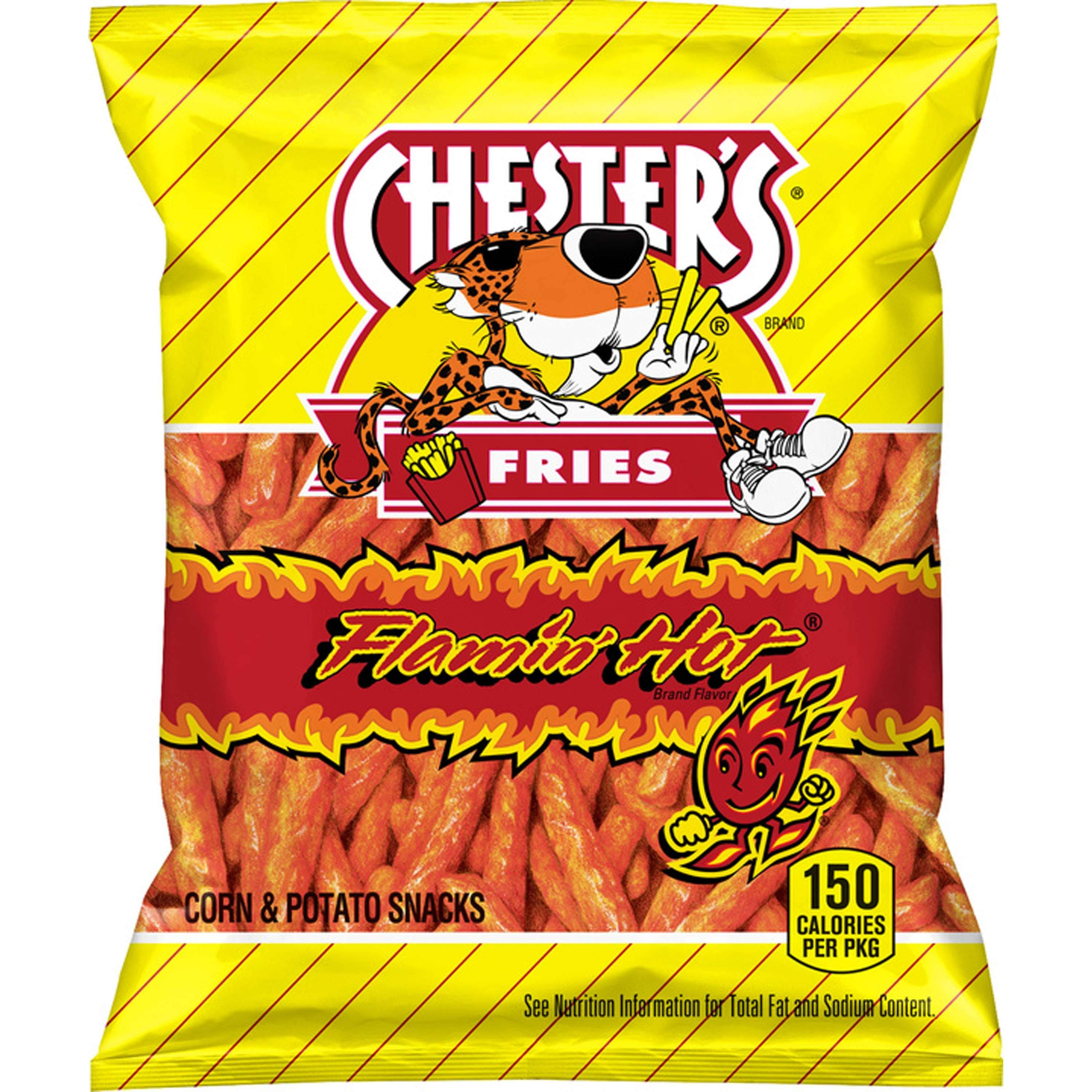 Chester's Corn Snacks, Flamin' Hot Flavored, Fries - 5.25 oz