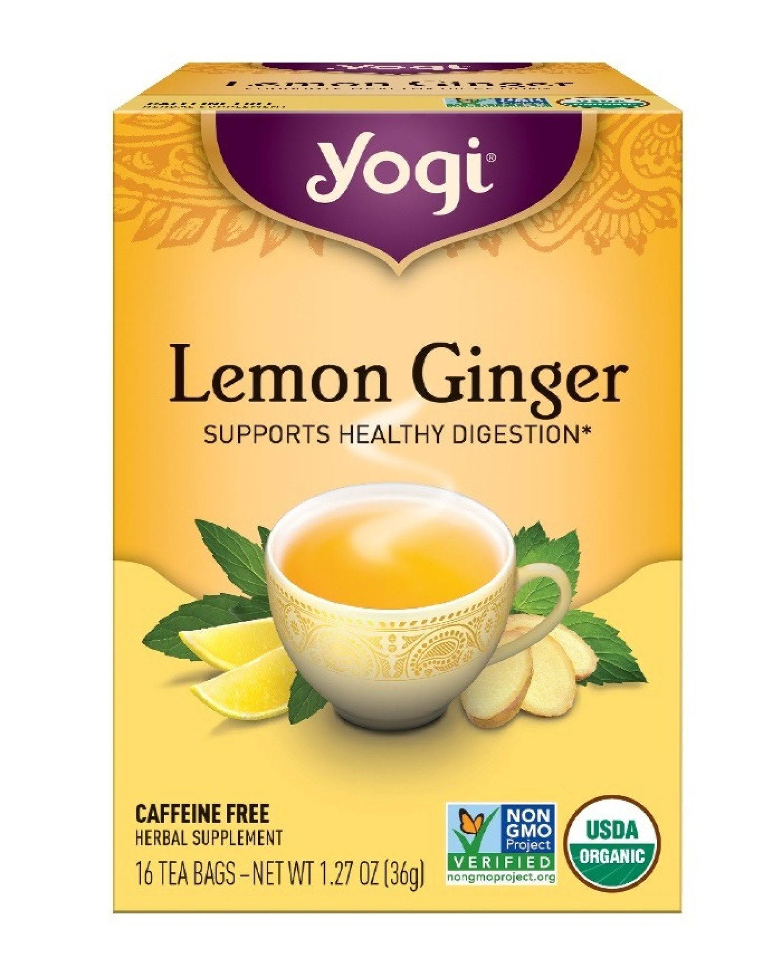Yogi Tea - Lemon Ginger, 16 Tea Bags