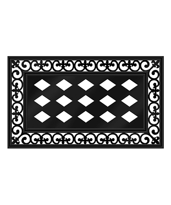 Evergreen Rubber Decorative Floor Mat - Pvc, Black