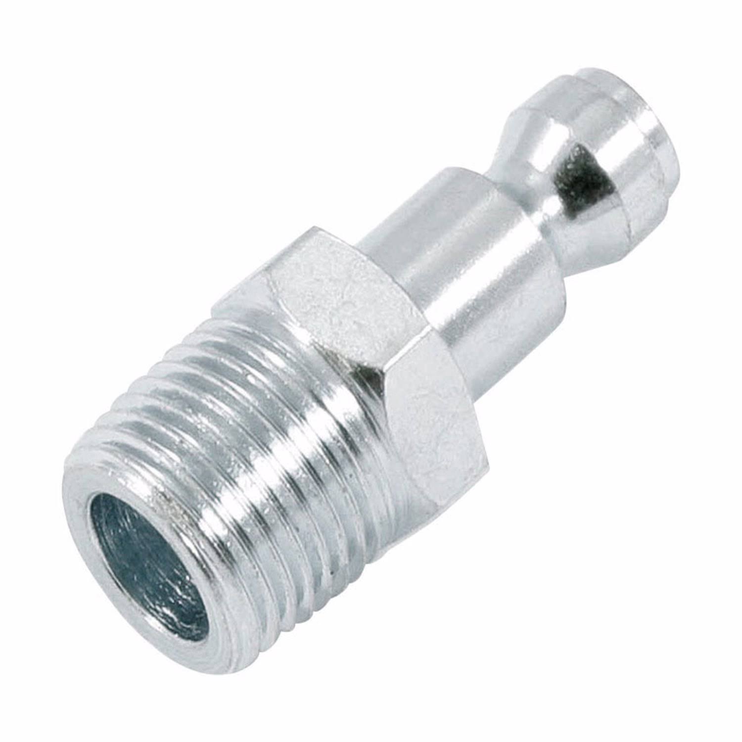 Forney 75399 Tru-Flate Compatible Air Fitting Plug, 1/4" x 3/8" Male NPT