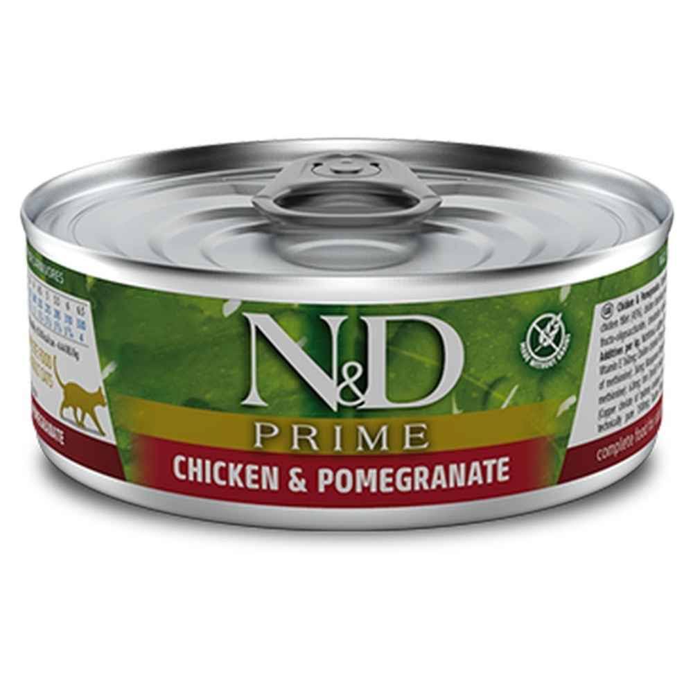 Farmina N&D Grain Free Prime Cat Food - Chicken and Pomegranate, 80g