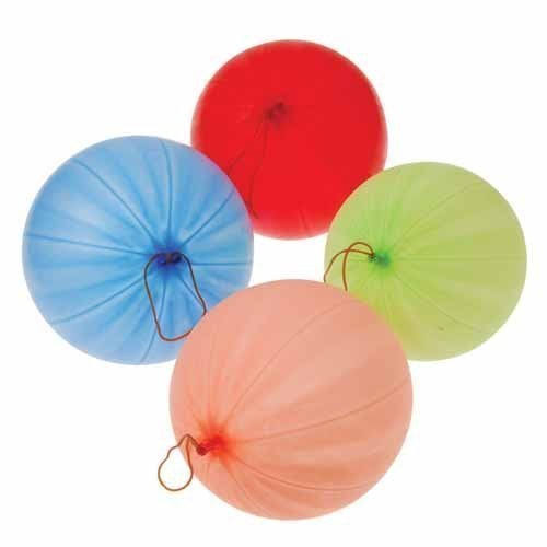 Us Toy Company Rubber Punch Balls - Assorted Colors, 12ct