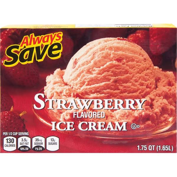 Always Save Ice Cream, Strawberry Flavored - 64 oz
