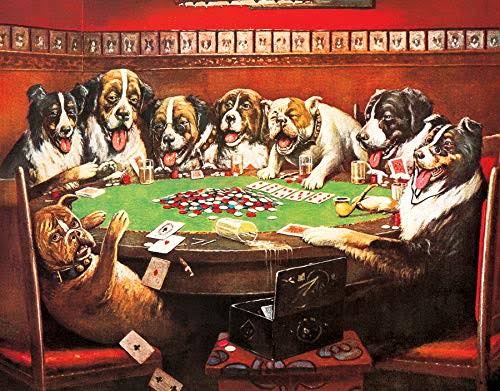 TarrKenn Dogs Playing Poker Metal Tin Sign