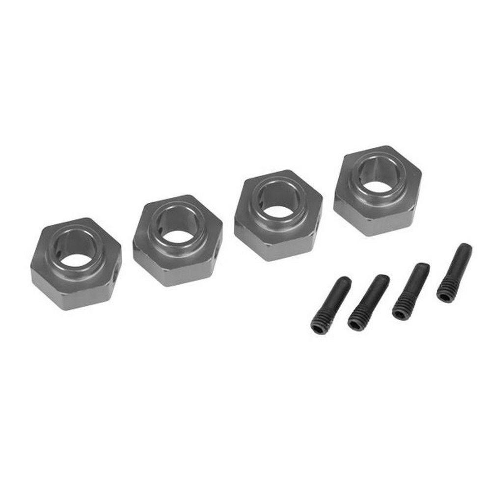 Traxxas 8269A Wheel Hubs, 12mm Hex, 6061-T6 Aluminum (Charcoal gray-anodized) (4)
