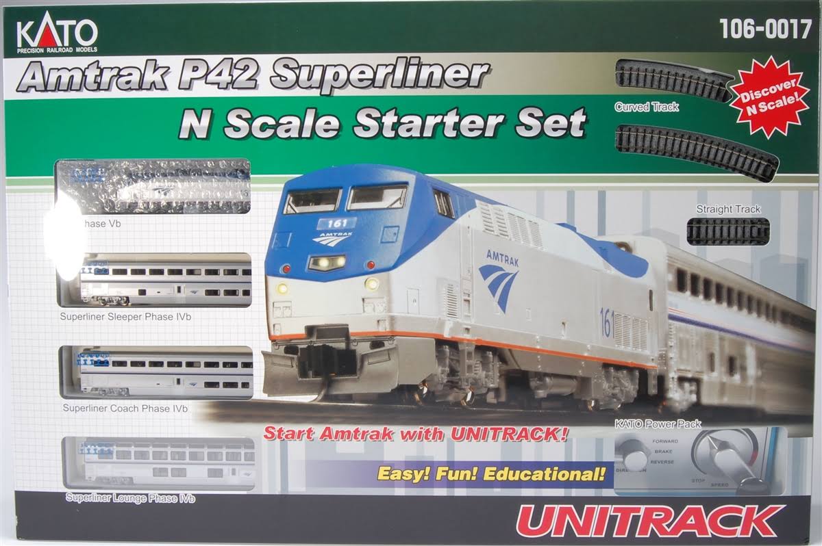 Kato 106-0017 Amtrak P42 Superliner Starter Set - N Scale