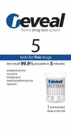 Reveal 5 Panel Multi-Drug at Home Test Kit, Test for 5 Drugs
