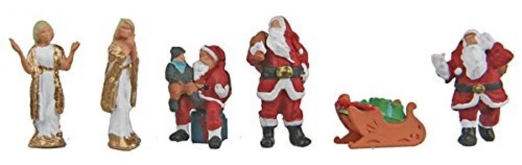 Walthers SceneMaster HO Scale People/Christmas Figures - 6pk