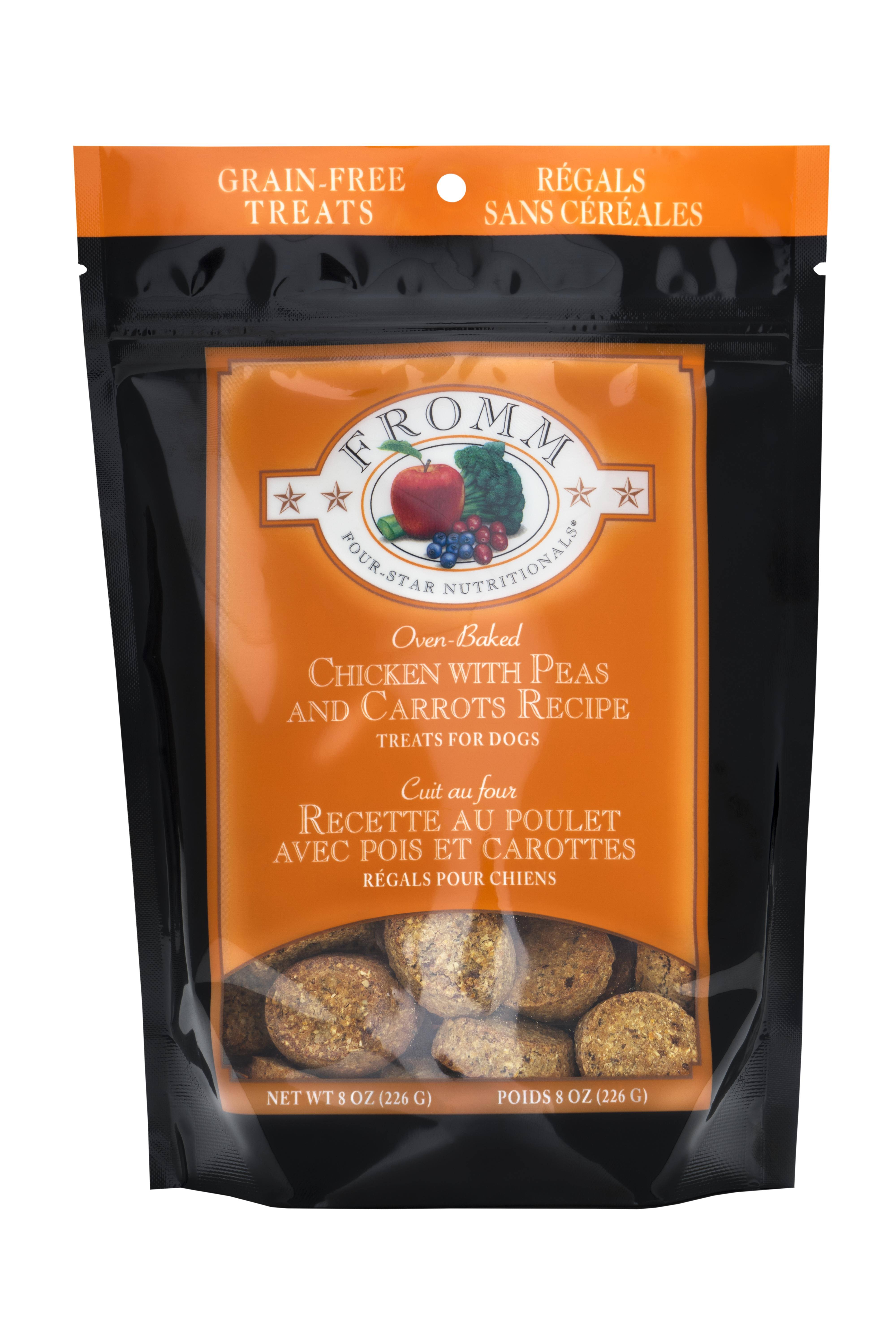 Fromm Four-Star Grain-Free Dog Treats - Chicken with Carrots and Peas, 8oz