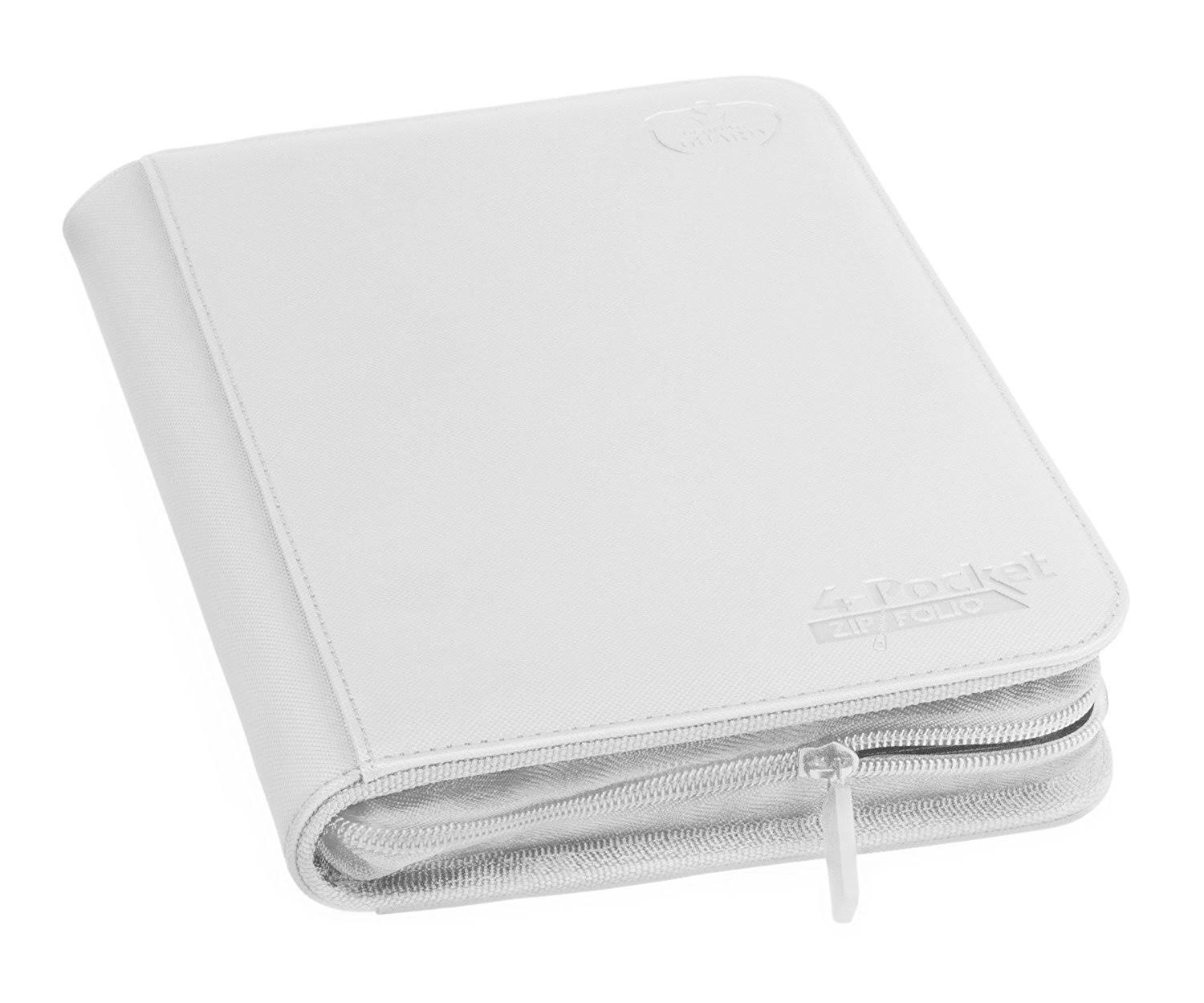 Ultimate Guard Xenoskin Zipfolio Deck Case - White, 4 Pocket