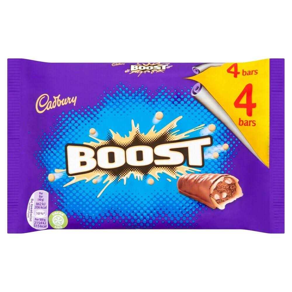 cadbury boost 4 bars x 34g pack (136g)